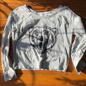 Free People bear sweatshirt